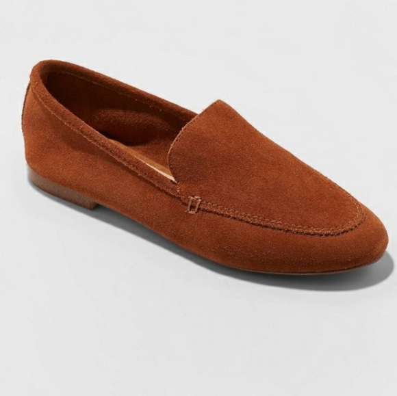 WOMEN'S ROUND TOE GENUINE LEATHER LOAFERS FLATS - Picture 1 of 2